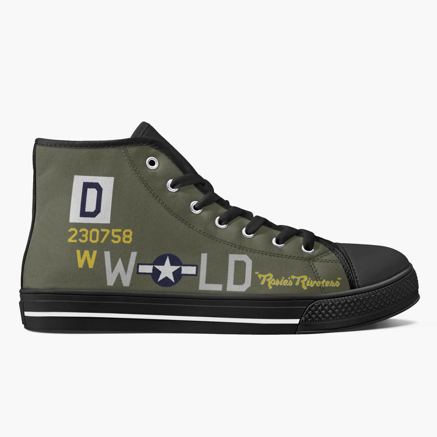 B-17 "Rosie's Riveters" High Top Canvas Shoes
