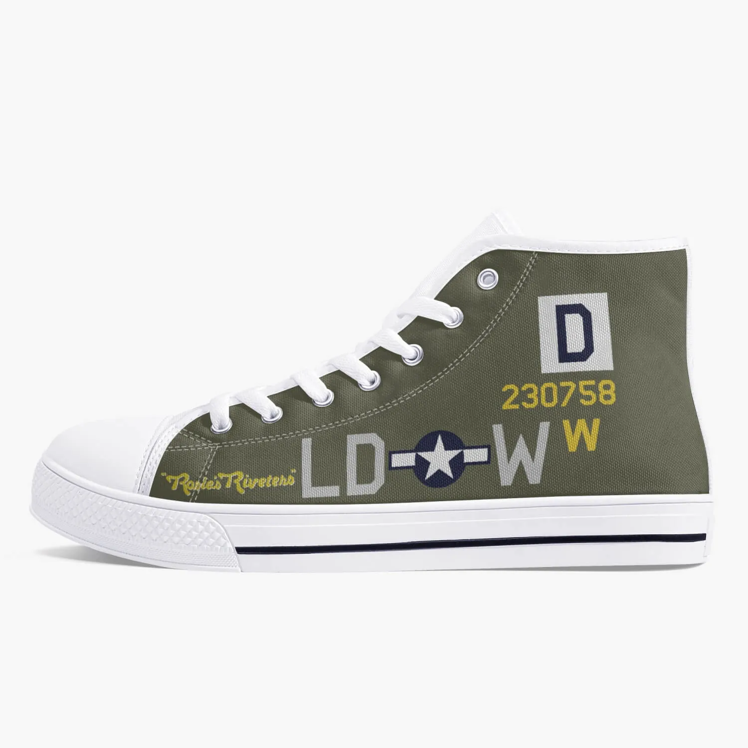B-17 "Rosie's Riveters" High Top Canvas Shoes