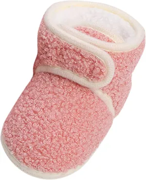 Baby Boys Girls Cozy Fleece Boots Easy to Put on Soft Newborn Booties Toddler Winter Warm Snow Boots