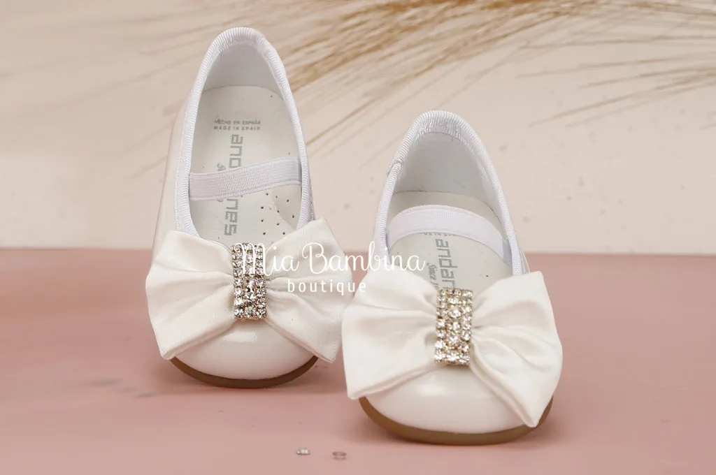 Baby Girl Ballerina Patent Shoes with Bows