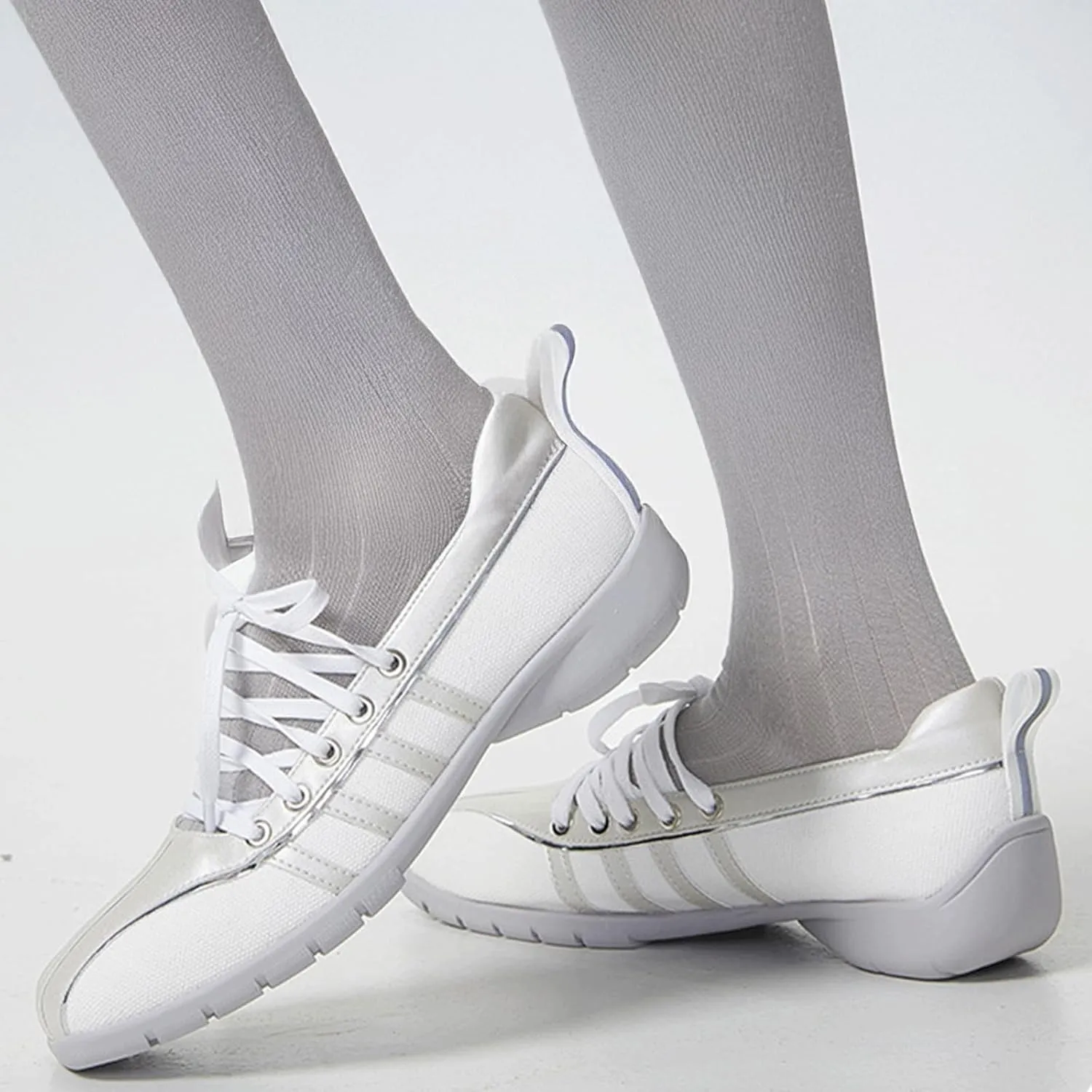 Ballet Sneakers for Woman Leather Trendy Lace Up Wide Toe Ballerina Flats Elegant Fancy Low Top Mary Jane Casual Dressy Ballet Shoes 2025 Spring Summer Daily Wear