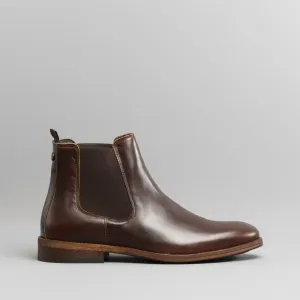 Barbour BEDLINGTON Mens Leather Chelsea Boots Mahogany