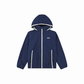 Levi's Kids Giacca a vento con cappuccio da bambino Stowaway 8EK396-BCF blu Patience Sporty Look