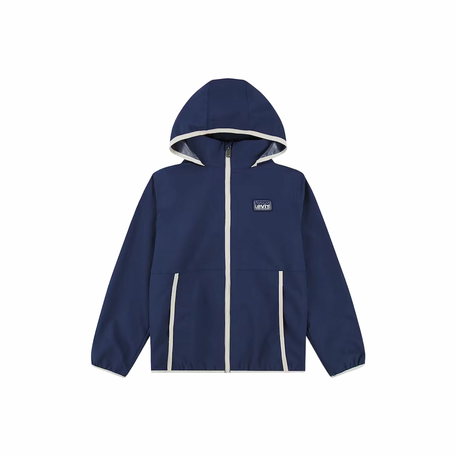 Levi's Kids Giacca a vento con cappuccio da bambino Stowaway 8EK396-BCF blu Patience Sporty Look