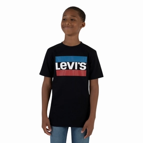 Light Comfort Levi's Kids maglietta manica corta ra ragazzi con logo Sportswear 9E8568-023 nero