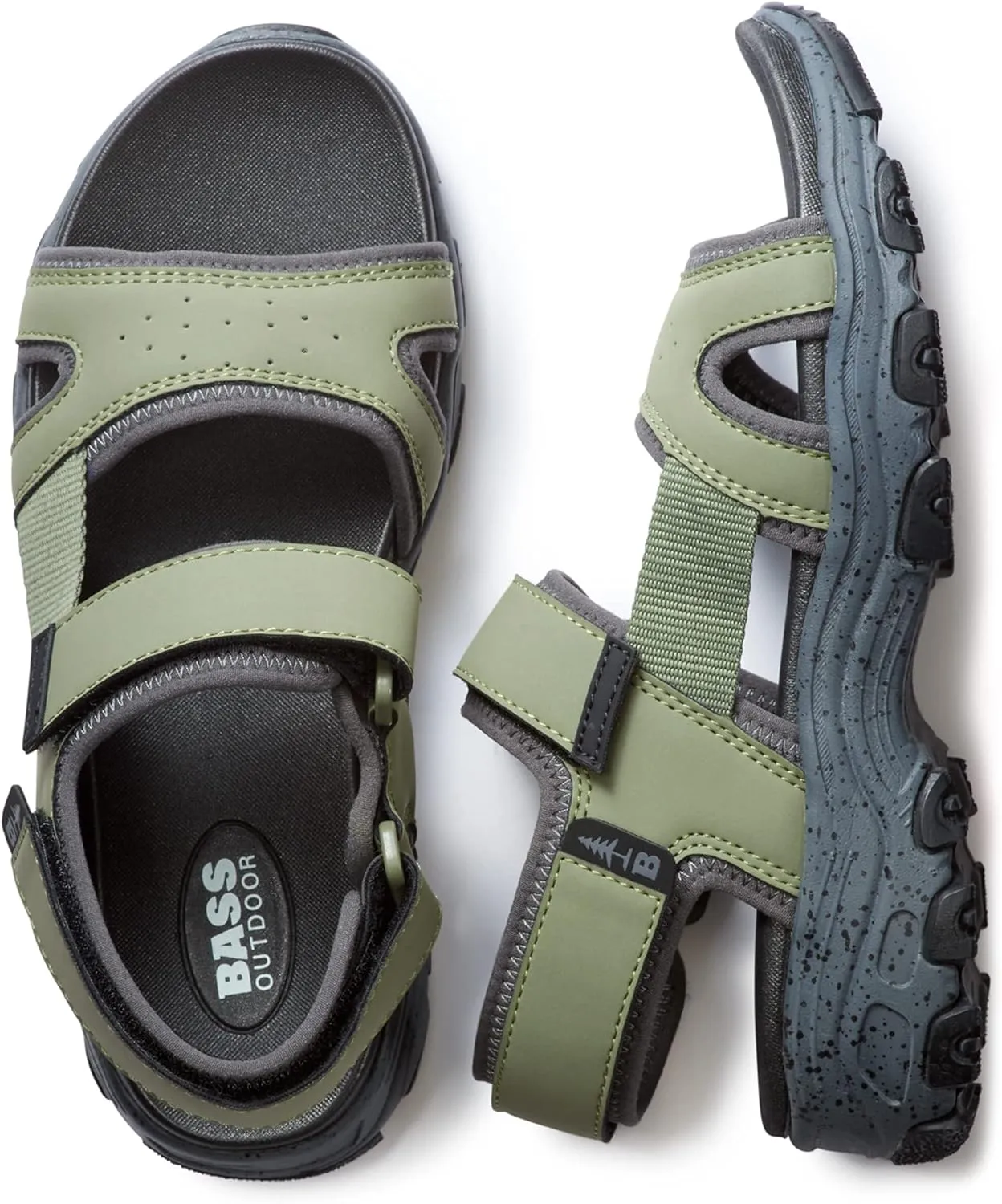 BASS OUTDOOR Women's Sandals for Beach Or Trail  Open Toe & Rubber Sole Hiking Shoe