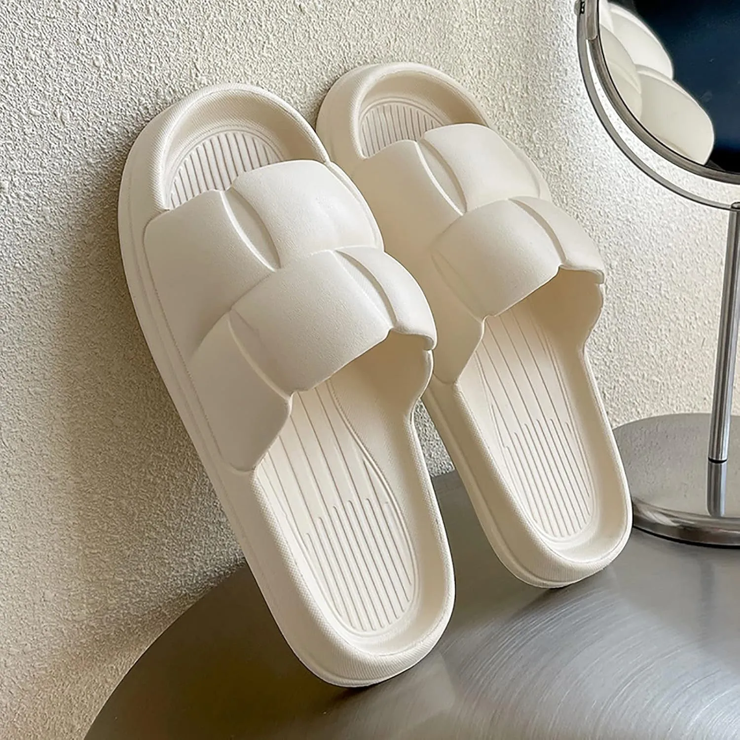 Bathroom Slippers Men Womens Slides Slides for Men for Women Quick Drying Drainage Hole Ultra Comfort Slippers