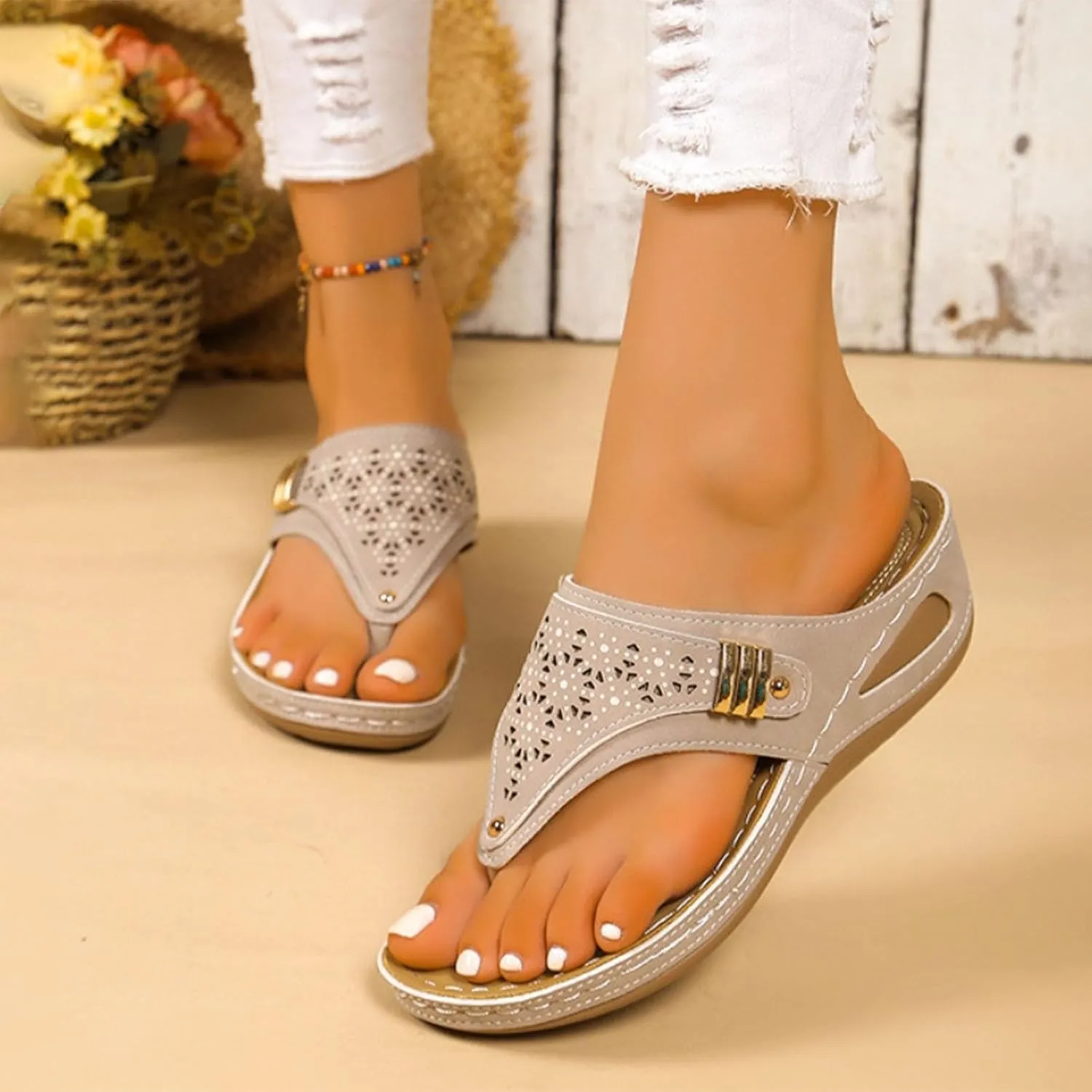 Beach Flip Flops Women Dressy Sandals Women Comfortable Summer Beach Thong Sandals Womens Beach Shoes