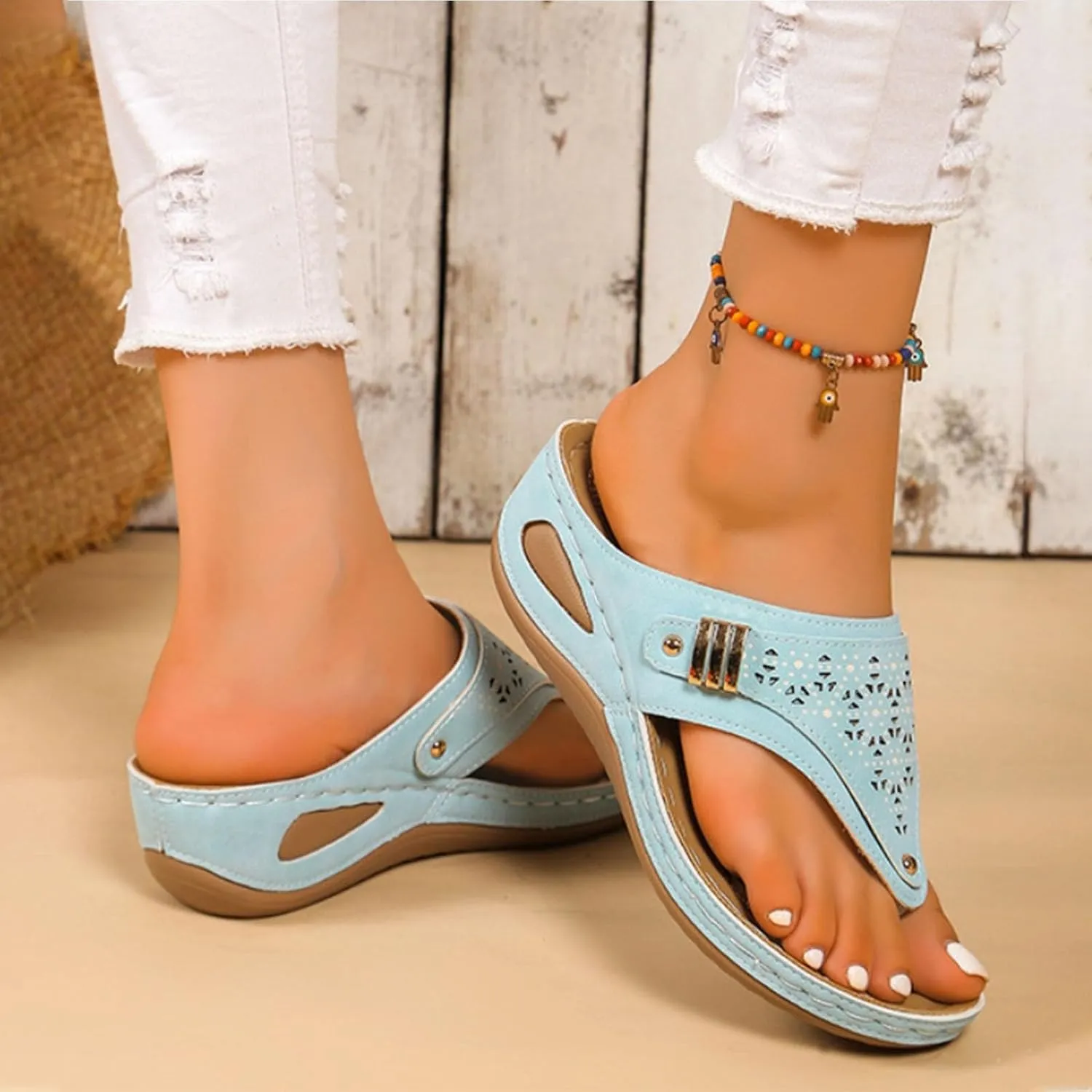 Beach Flip Flops Women Dressy Sandals Women Comfortable Summer Beach Thong Sandals Womens Beach Shoes