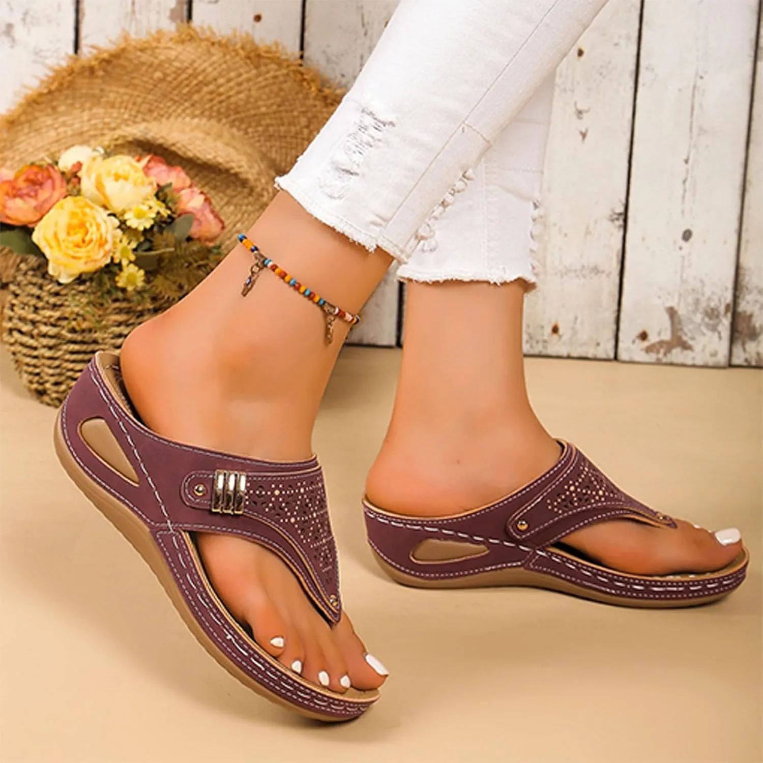 Beach Flip Flops Women Dressy Sandals Women Comfortable Summer Beach Thong Sandals Womens Beach Shoes