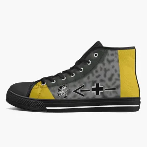 Bf-109 "Black Chevron and Bars" of Adolf Galland High Top Canvas Shoes