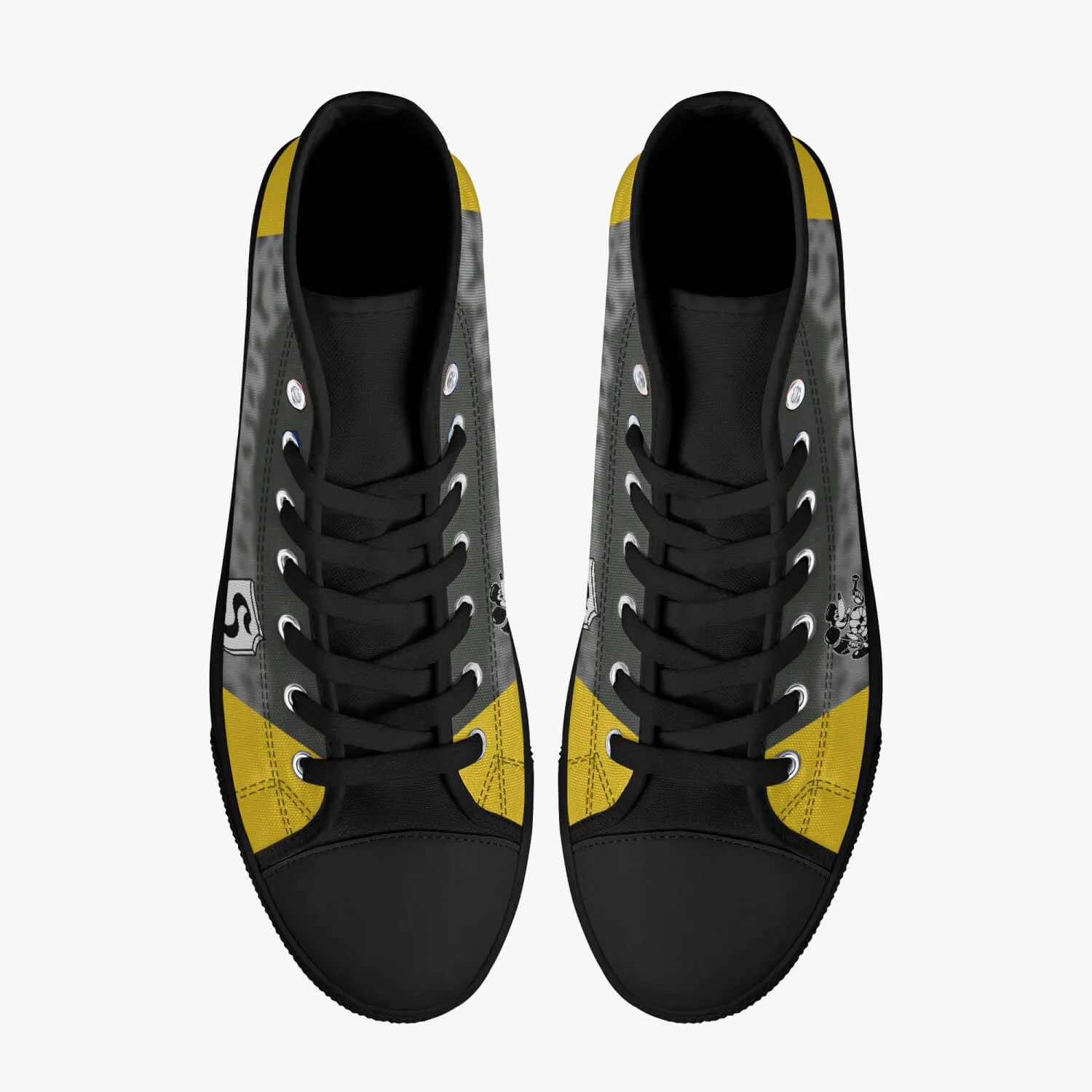 Bf-109 "Black Chevron and Bars" of Adolf Galland High Top Canvas Shoes