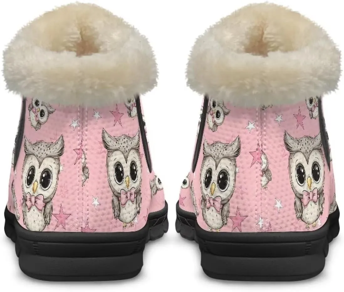 Binienty Womens Mens Winter Snow Boots Warm Fur Lined Comfortable Outdoor Shoes Arch Support