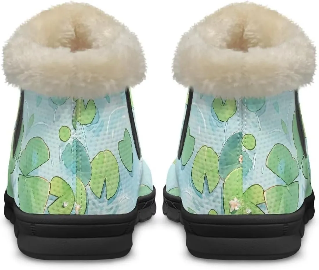 Binienty Womens Warm Boots Casual Snow Boots Winter Ankle Booties Arch Support Outdoor Shoes