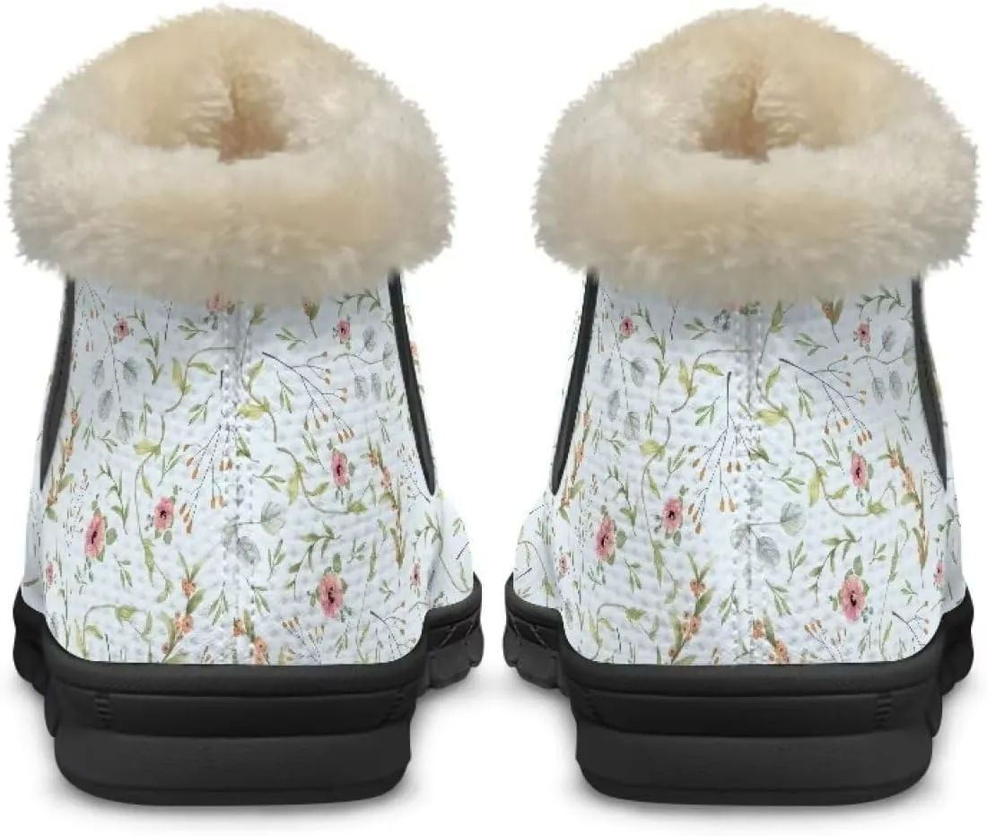 Binienty Womens Warm Boots Casual Snow Boots Winter Ankle Booties Arch Support Outdoor Shoes