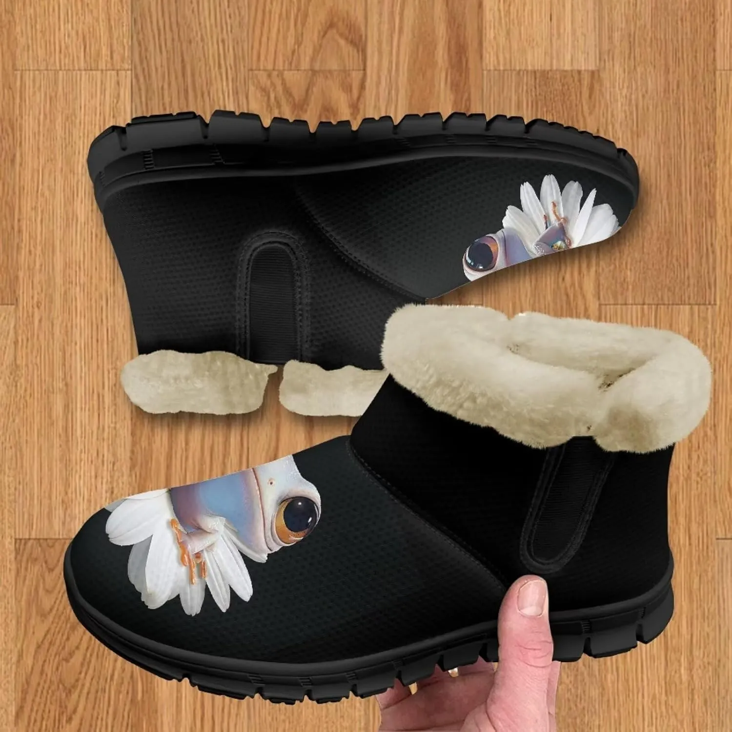 Binienty Womens Warm Boots Casual Snow Boots Winter Ankle Booties Arch Support Outdoor Shoes