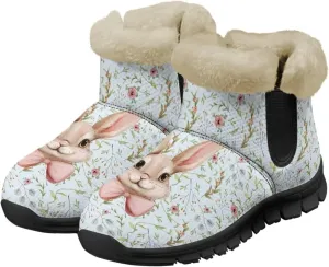 Binienty Womens Warm Boots Casual Snow Boots Winter Ankle Booties Arch Support Outdoor Shoes