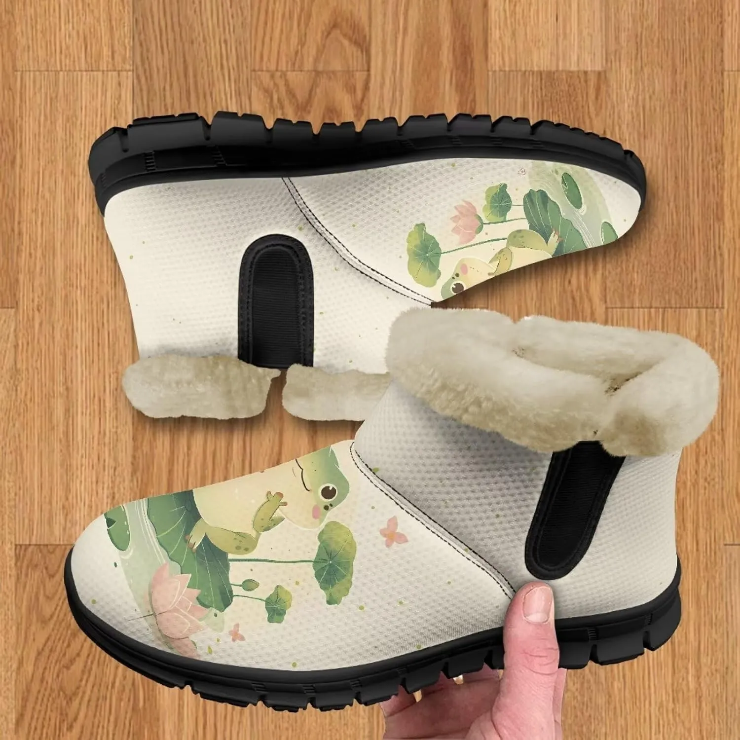 Binienty Womens Warm Boots Casual Snow Boots Winter Ankle Booties Arch Support Outdoor Shoes