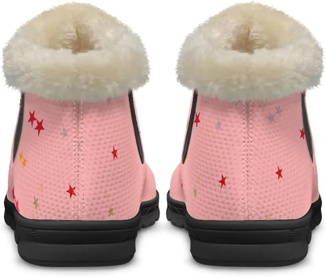 Binienty Womens Warm Boots Casual Snow Boots Winter Ankle Booties Arch Support Outdoor Shoes