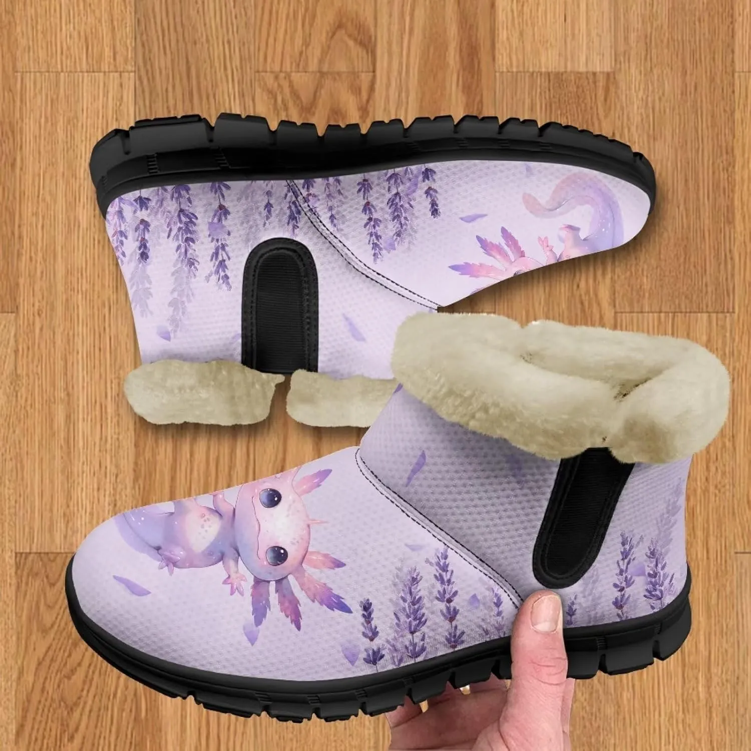 Binienty Womens Warm Boots Casual Snow Boots Winter Ankle Booties Arch Support Outdoor Shoes