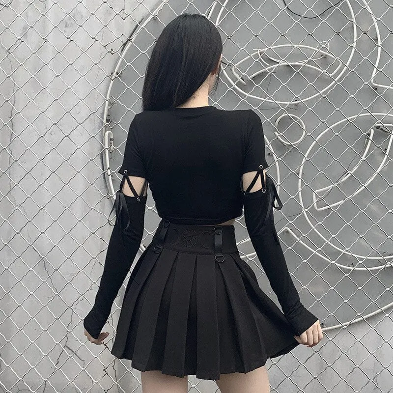 Black Angel Sleeve Top