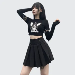 Black Angel Sleeve Top