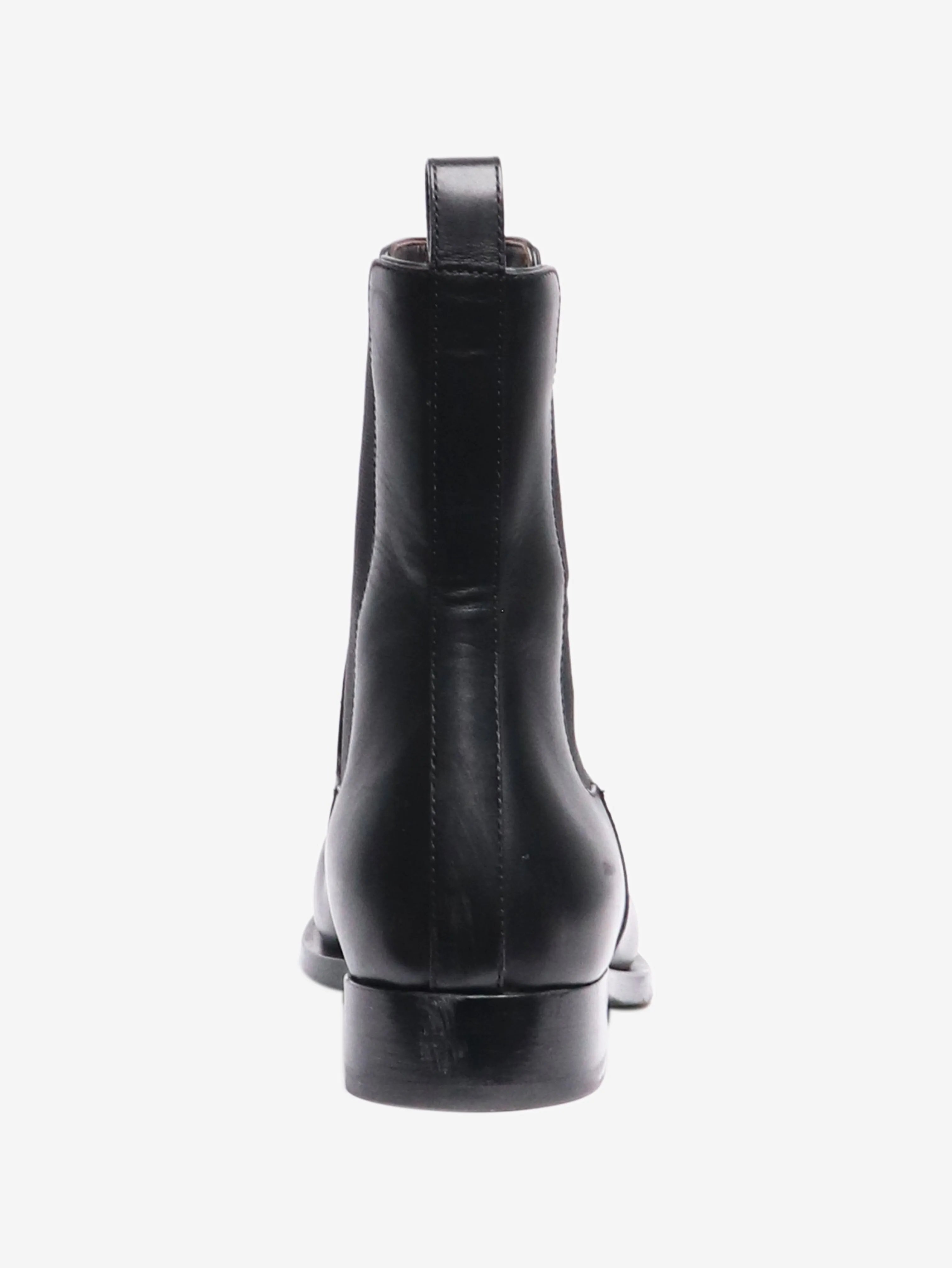 Black leather Chelsea ankle boots - size EU 38