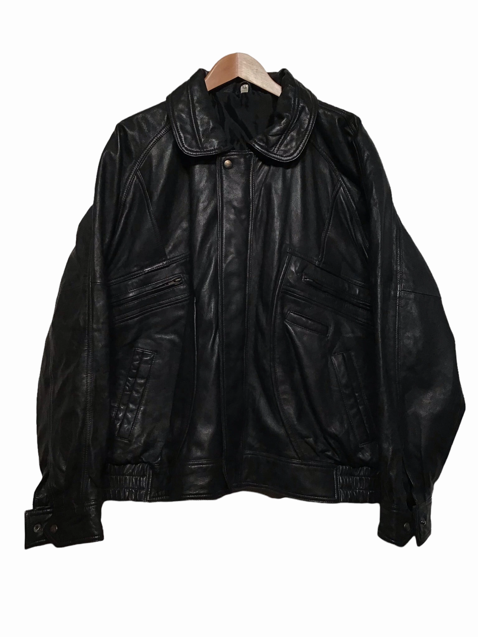 Black Leather Jacket (Size L) Empathy Clock