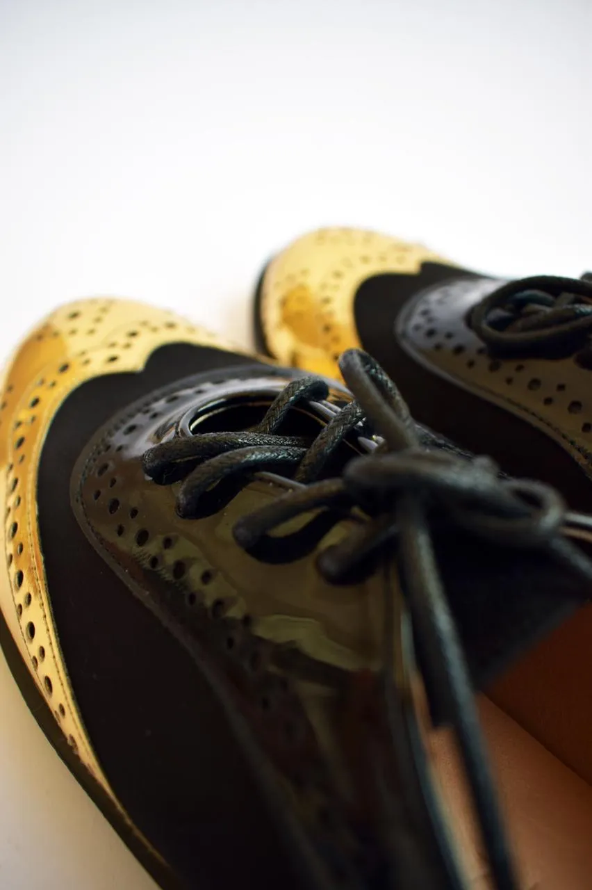 BlackxGold Patent Oxford Shoes