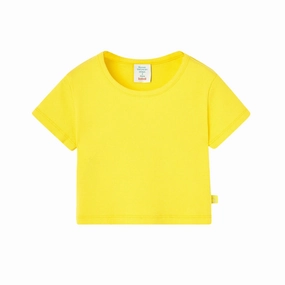 Stylish and Comfortable Boboli Maglietta in jersey a costine da bambina 498034 1199 gialla