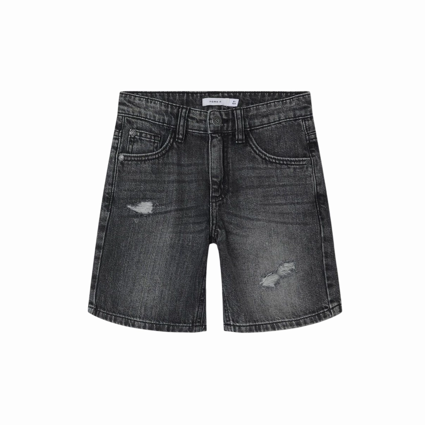 name it pantaloncino in denim da ragazzo SILAS 13225800 nero slavato Warehouse Work