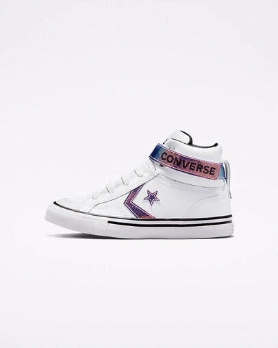 Converse Pro Blazer HI Iridescent Glitter 671533C bianco/nero/bianco Compression Resistant Insole running for a change