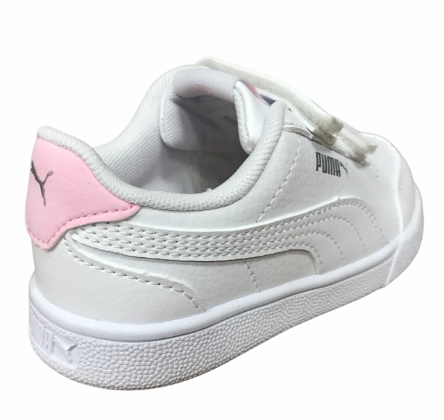 Puma scarpa sneakers con velcro da bambina Shuffle V Inf 375690 04 bianco Aerobic Reaction Design
