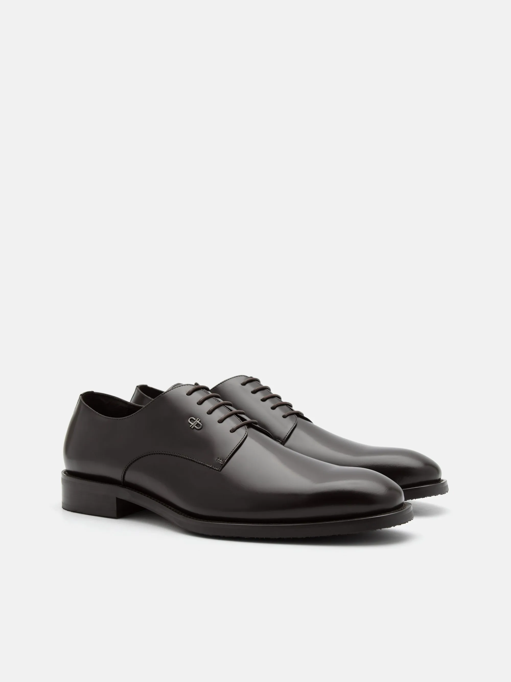 Boxed Leather Derby Shoes