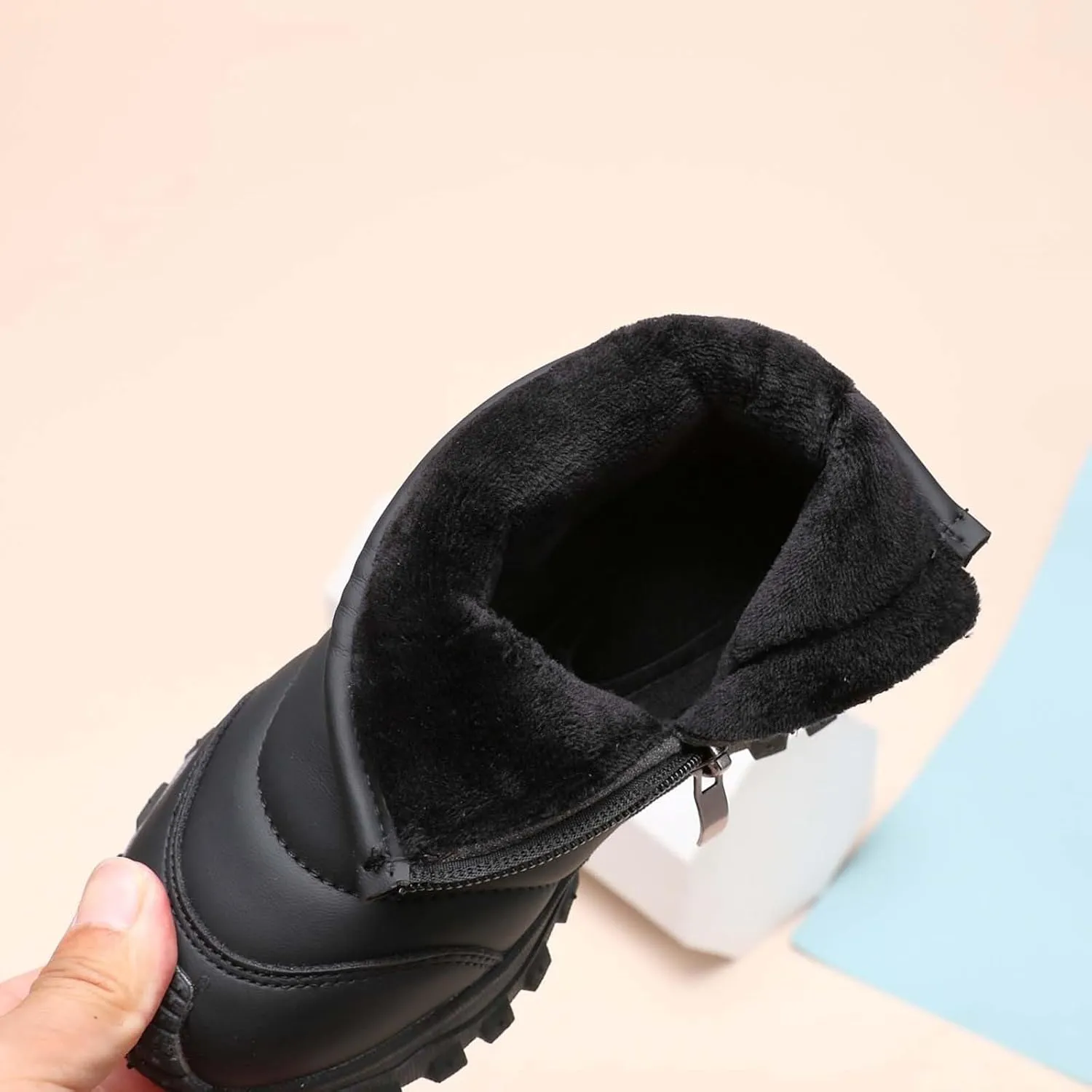 Boys Girls Kids Snow Boots Wterproof Anti-Ski Winter Outdoor Shoes Toasty-Dry Water-Resistan Boots for Toddlers