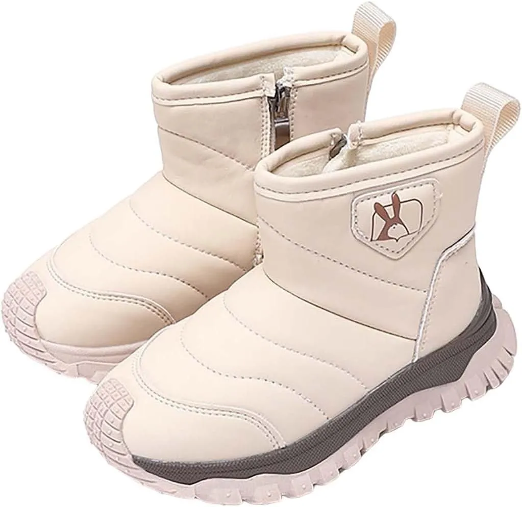 Boys Girls Kids Snow Boots Wterproof Anti-Ski Winter Outdoor Shoes Toasty-Dry Water-Resistan Boots for Toddlers