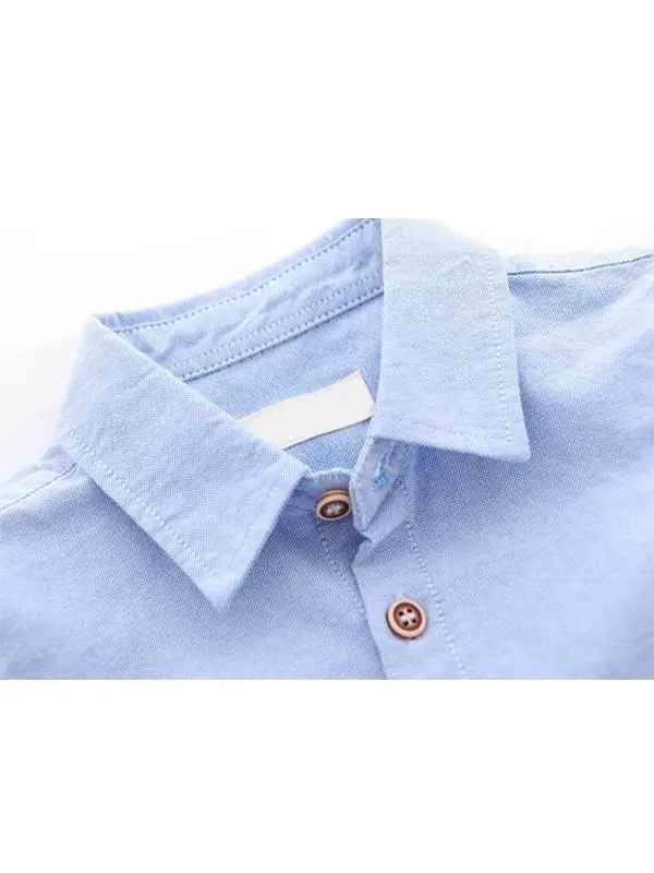 Boys Oxford Shirt with Construction Print