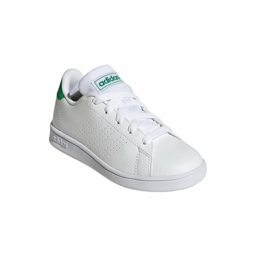 Shock Absorber Adidas scarpa sneakers da ragazzi Advantage GY6995 bianco-verde