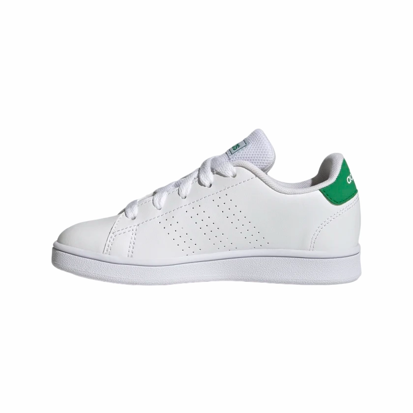 Adidas scarpa sneakers da ragazzi Advantage GY6995 bianco-verde Flex Groove Technology platform shoes