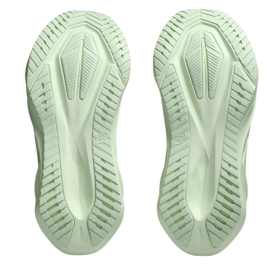 ASICS Women's NOVABLAST 5 Running Shoes in Whisper Green/Monument Blue AW25 All-weather breathability Minimalist Footwear Design