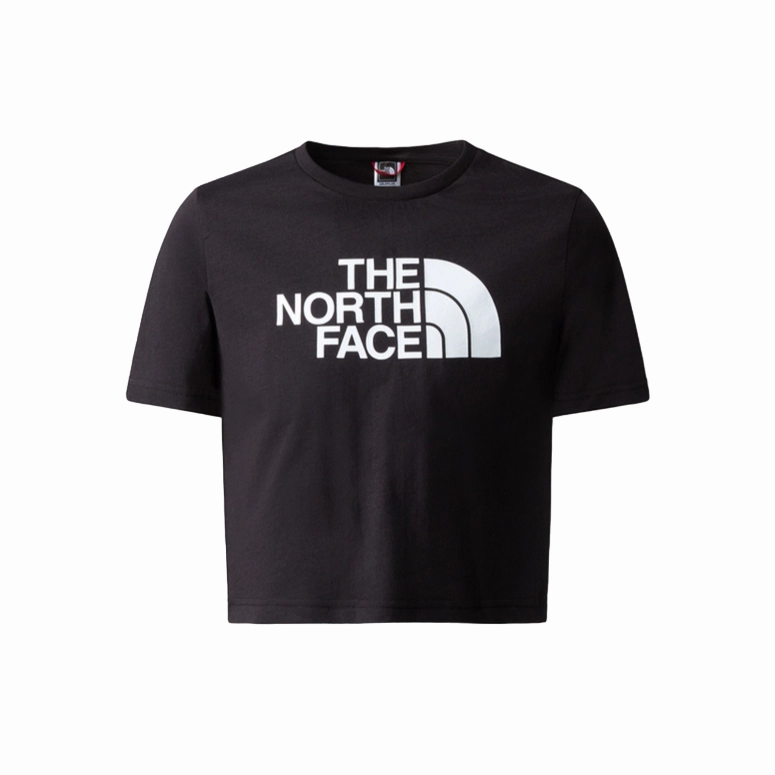 Relaxed Torso Fit The North Face T-shirt da ragazza S S Crop Easy Tee NF0A83EUJK31 black