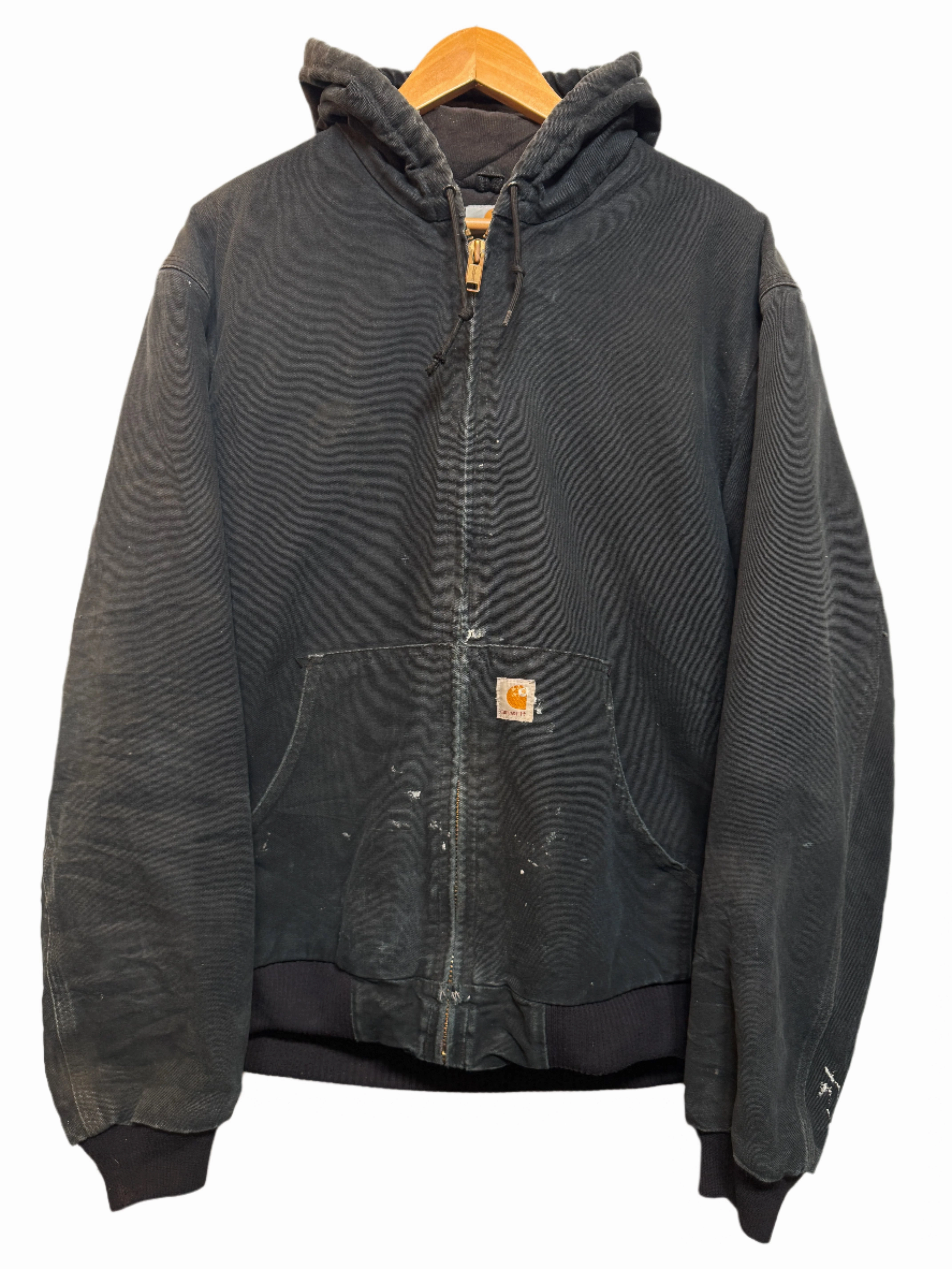 Carhartt Mens Black Hooded Jacket (Size XL) Layer Base Courage