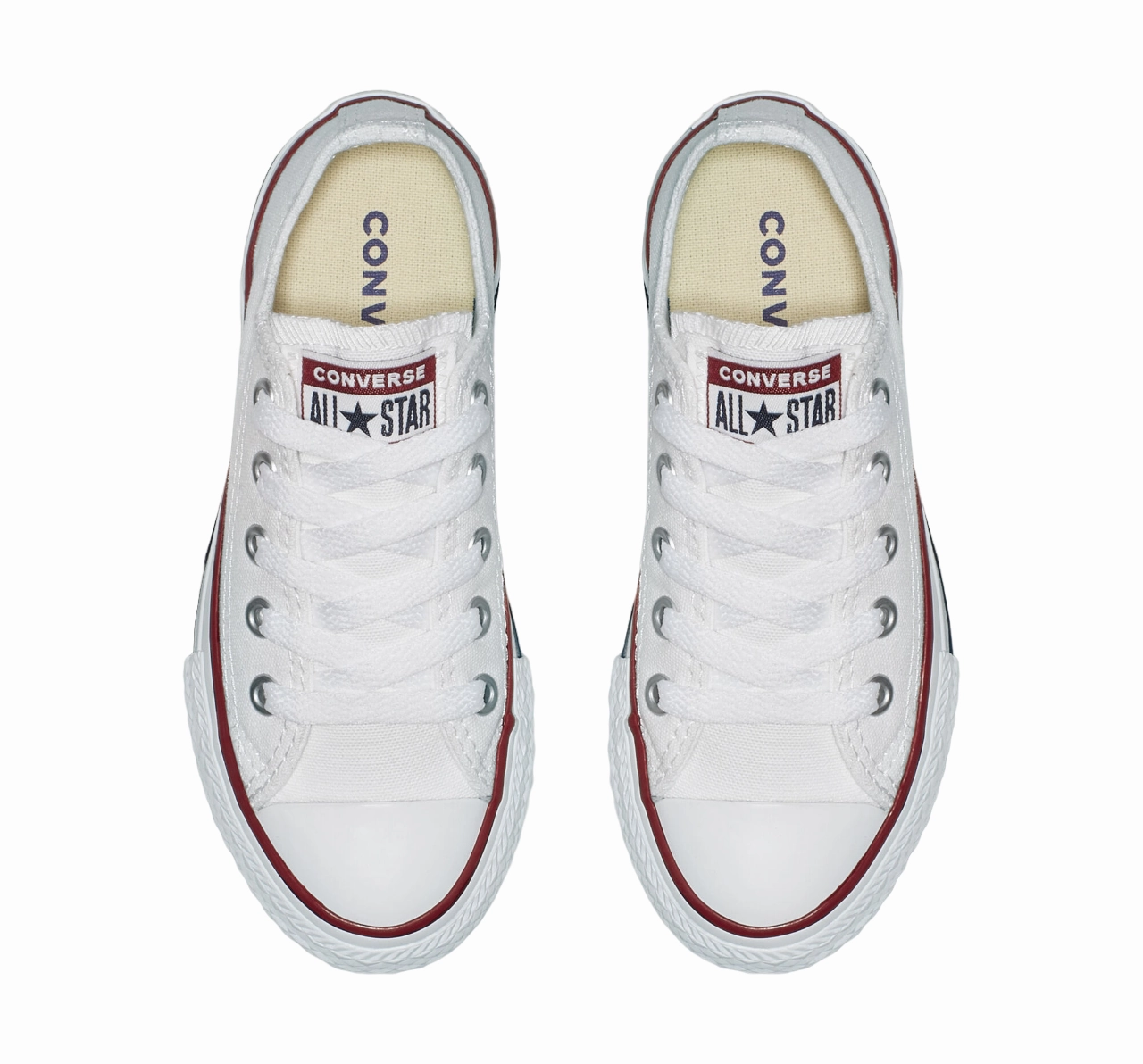 female athlete shoes Converse All Star Chuck Taylor Classic Low Ox Junior Tela 3J256C | Sneakers bianca