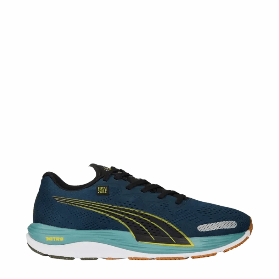 morning run Hot weather run PUMA Men's Velocity Nitro 2 Fmile Running Shoes in Dark Night/Fresh Pear SS23