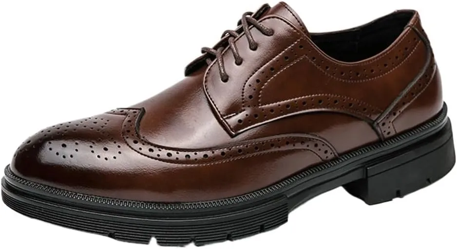 Brogues Dress Shoes Shoes for Men New Formal Shoes for Men Round Head Men's Casual Shoes Men's Business Shoes Leather Shoes