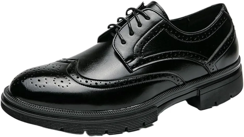 Brogues Dress Shoes Shoes for Men New Formal Shoes for Men Round Head Men's Casual Shoes Men's Business Shoes Leather Shoes