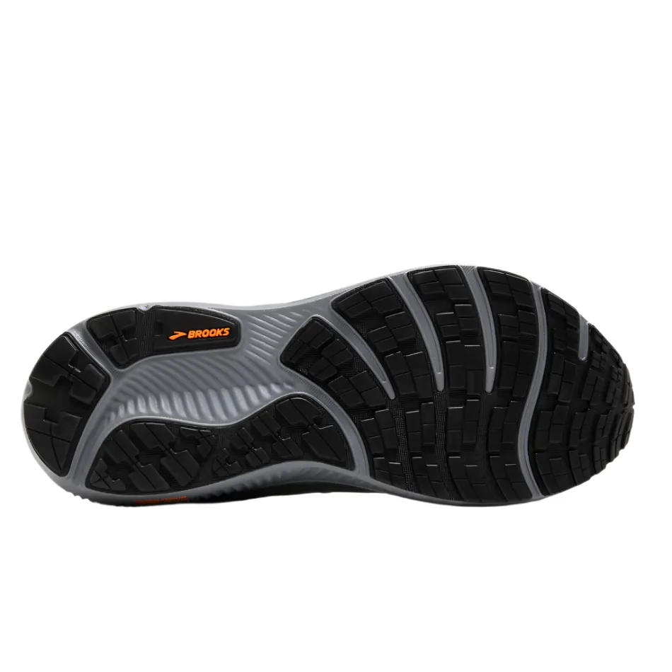 Brooks Men's Ghost 17 GTX Running Shoes in Smoke/Primer Grey/Orange AW25 Pressure Dispersion System