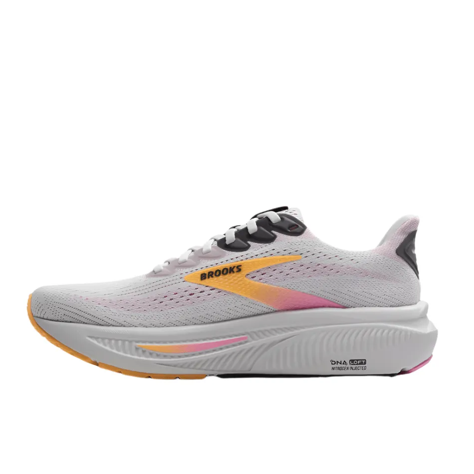 Basic Casual Lockdown Strap Brooks Women's Ghost 17 Running Shoes in Oyster/Apricot/Pink AW25