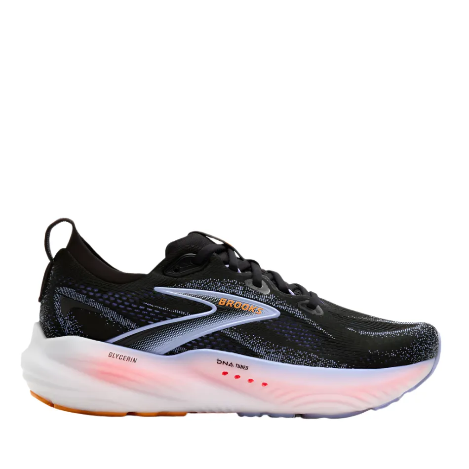 Fresh Touch Brooks Women's Glycerin 22 Running Shoes in Black/Blue Heron/Orange AW25