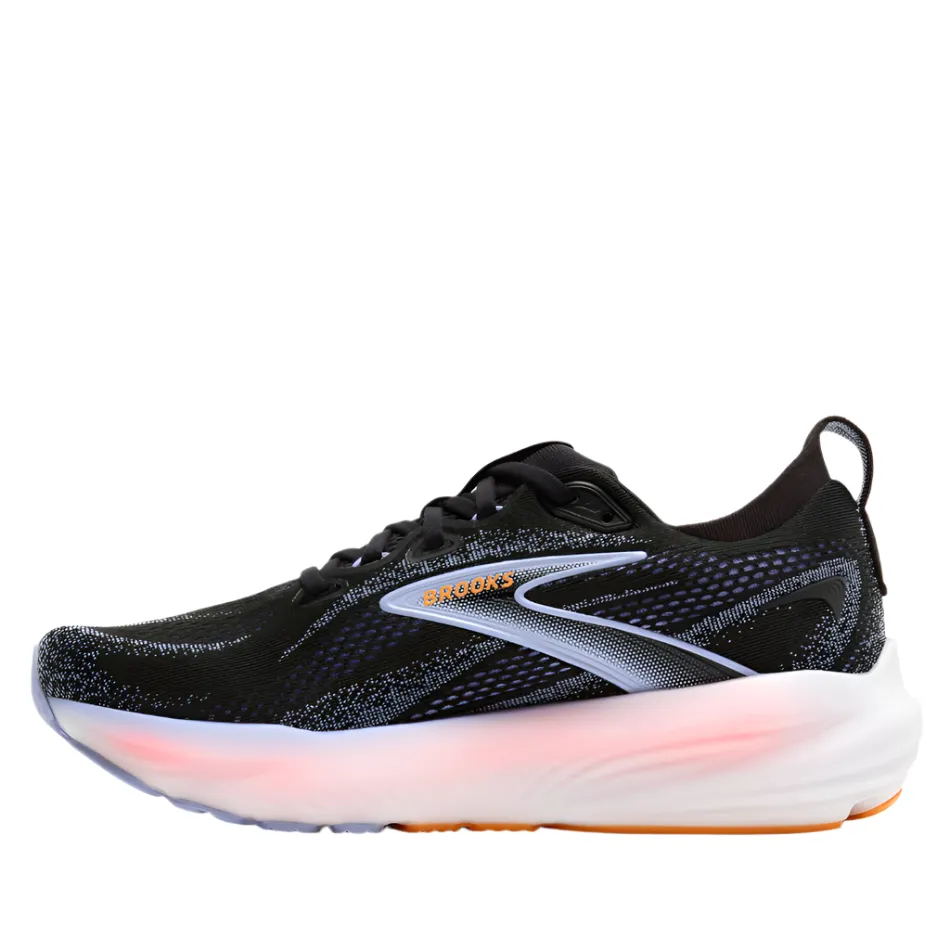 Chill Walks Responsive EVA Brooks Women's Glycerin 22 Running Shoes in Black/Blue Heron/Orange AW25